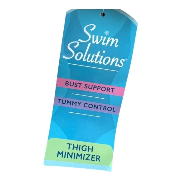 Swim Solutions Floral Frenzy Tummy Control Thigh Enhancer Swim Dress NEW - Picture 10 of 16